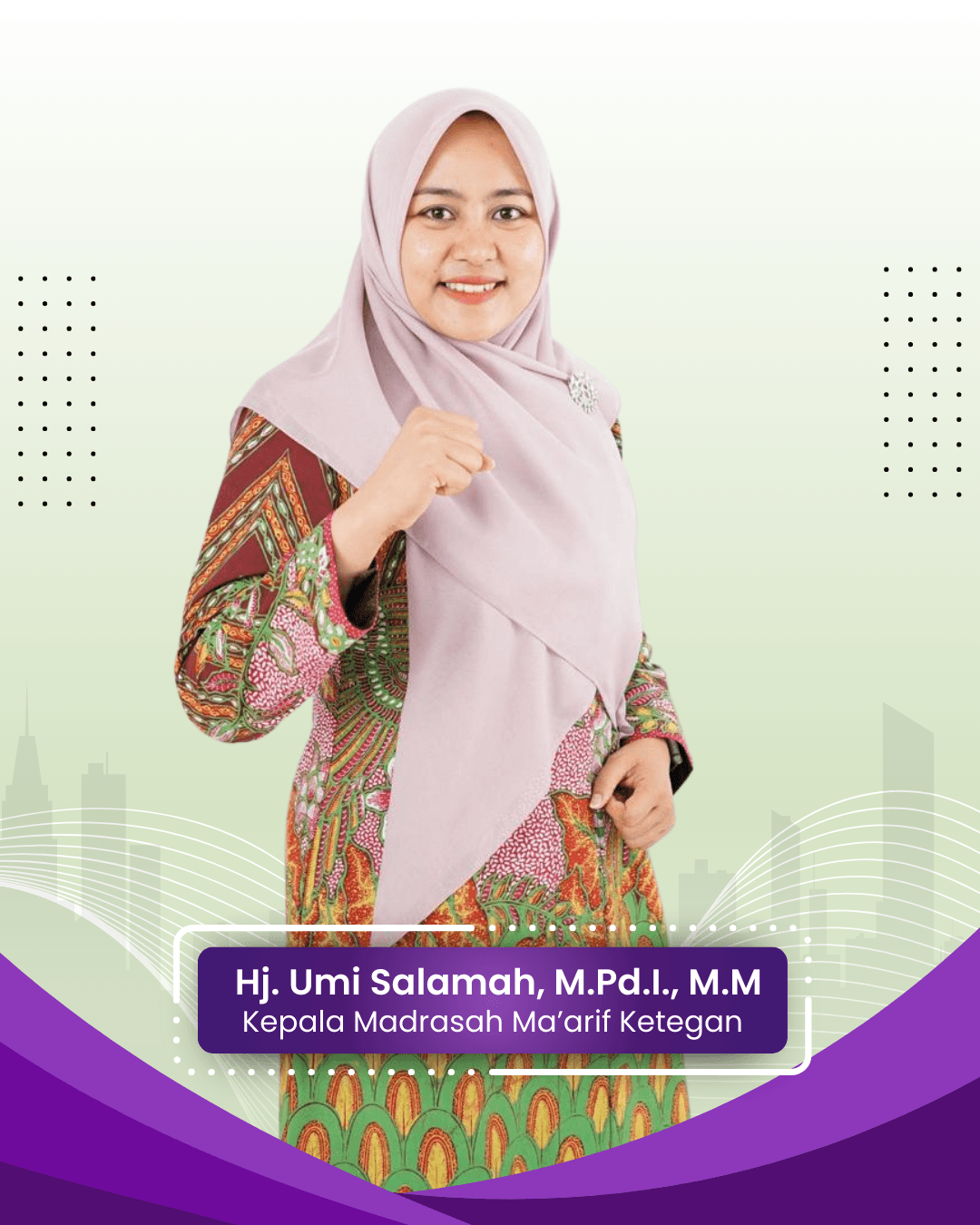 Hijau dan Putih Modern Selamat dan Sukses Instagram Post